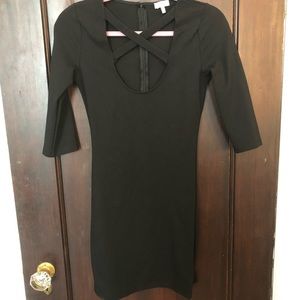 Tobi Long Sleeved Black Dress Size S